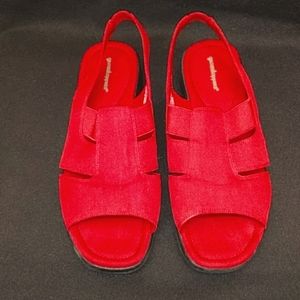 Grasshoppers Red Fabric Sandals